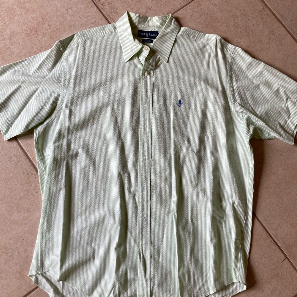 Men’s Ralph Lauren Mint green Seersucker Shirt